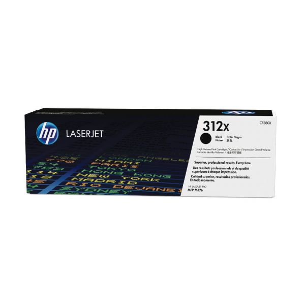 HP 312X Original Toner Schwarz, High Yield (CF380X) für HP Color LaserJet Pro MFP M476dn/dw/nw