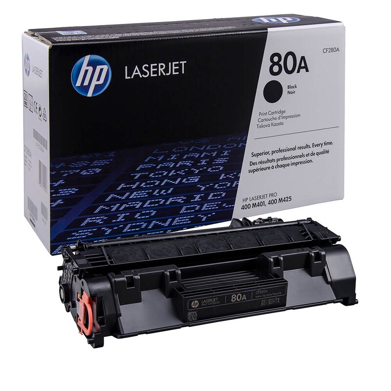 HP 80A Original Toner Schwarz (CF280A) für LaserJet Pro 400 M401, M425