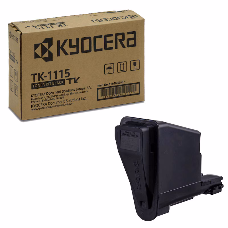 Kyocera TK-1115 Toner Schwarz Original, 1.600 Seiten – für Kyocera FS-1041, FS-1220MFP, FS-1320MFP